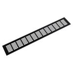 Riex GV44 Grilă de ventilație din aluminiu, 80x500 mm, negru mat 1
