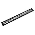 Riex GV44 Grilă de ventilație din aluminiu, 60x500 mm, negru mat 1