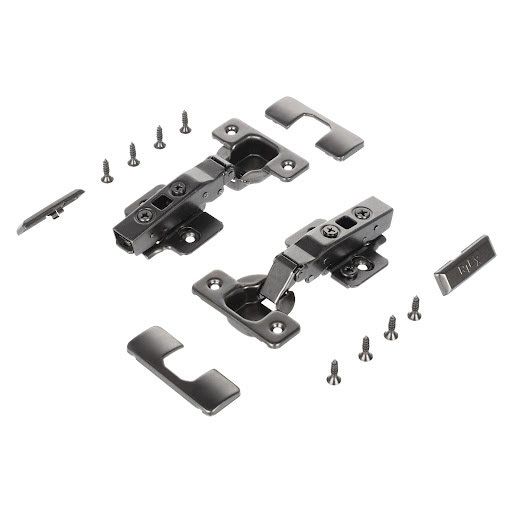 Riex NC70 Set balamale clip, aplicată, amortizare (2 balamale + pl cu camă H0), gri închis