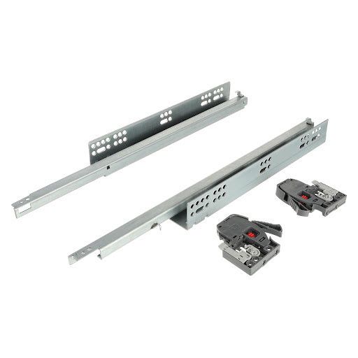 Riex NU30 Glisiere ascunse, extracție parțială, amortizare, 25 kg, 500 mm, reglaj 2D