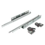 Riex NU30 Glisiere ascunse, extracție parțială, amortizare, 25 kg, 500 mm, reglaj 2D 1