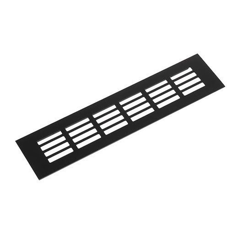 Riex GV44 Grilă de ventilație din aluminiu, 60x250 mm, negru mat