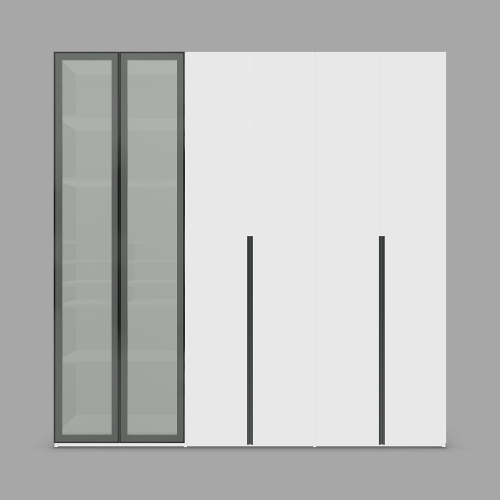 Dulap MINA cu Vitrină sticlă și Ramă de aluminiu 3