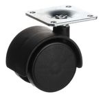 Riex Gc10 Rotilă de mobilier D40, plăcuță 42x42x2 mm, neagră 1