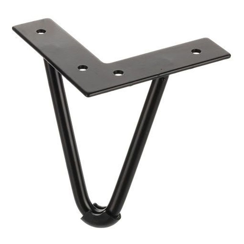 Riex GS42 Picior de mobilier H130, negru mat