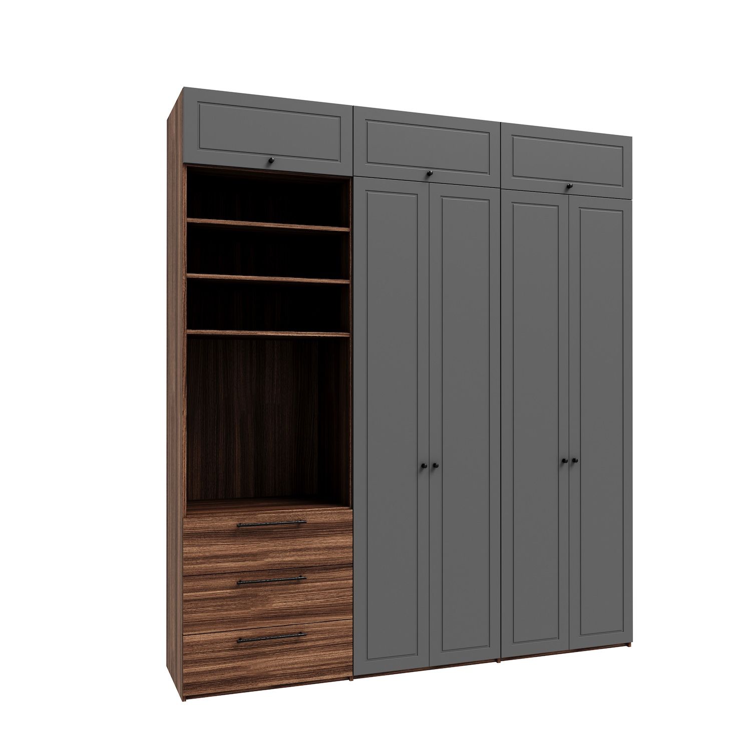 Depozitare Configurabilă CORONA cu usi din MDF si 3 sertare din laminat