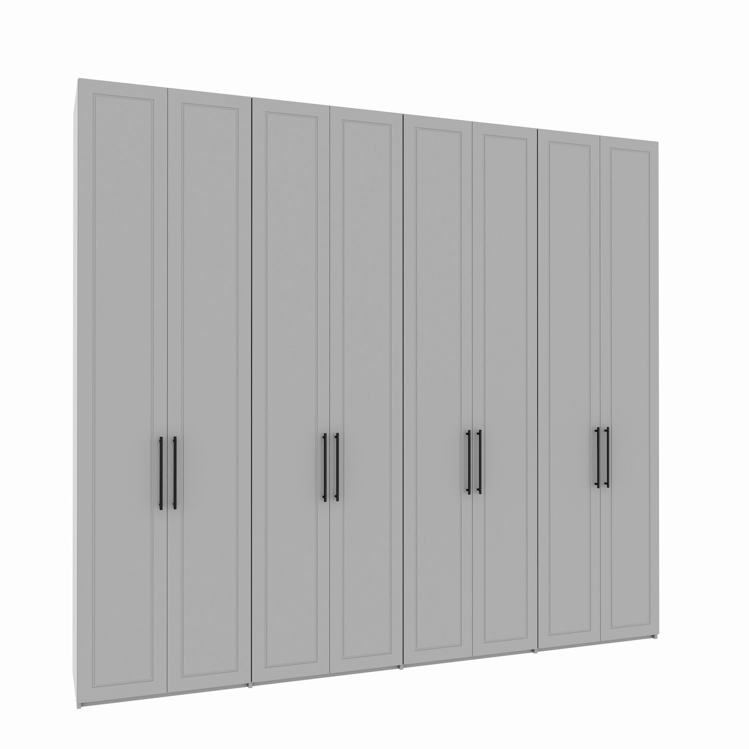 Dressing Configurabil ELYSIA cu 8 uși din MDF vopsit frezat